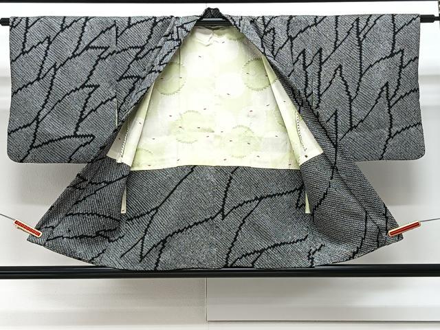 平和屋着物＃羽織　総絞り　吉祥文　黒地　正絹　逸品　CAAV5683id