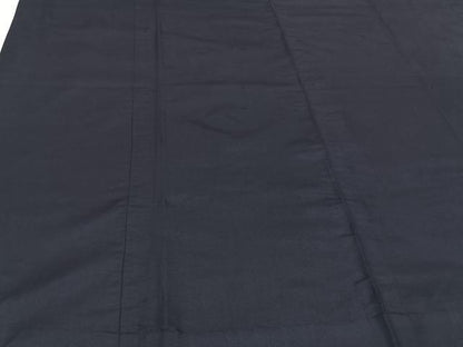 平和屋着物▽道行コート　雨コート　　鉄紺色　ロング丈　正絹　逸品　CAAV5687id