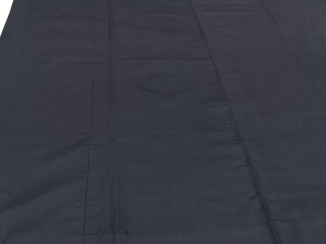 平和屋着物▽道行コート　雨コート　　鉄紺色　ロング丈　正絹　逸品　CAAV5687id