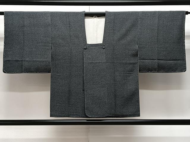 平和屋着物＃江戸小紋　道行コート　大小霰　黒地　正絹　逸品　未使用　CAAV5693id