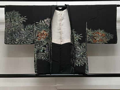 平和屋着物＃羽織　寿光織　枝花文　金銀糸　正絹　逸品　未使用　CAAV5694id