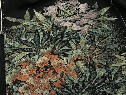 平和屋着物＃羽織　寿光織　枝花文　金銀糸　正絹　逸品　未使用　CAAV5694id