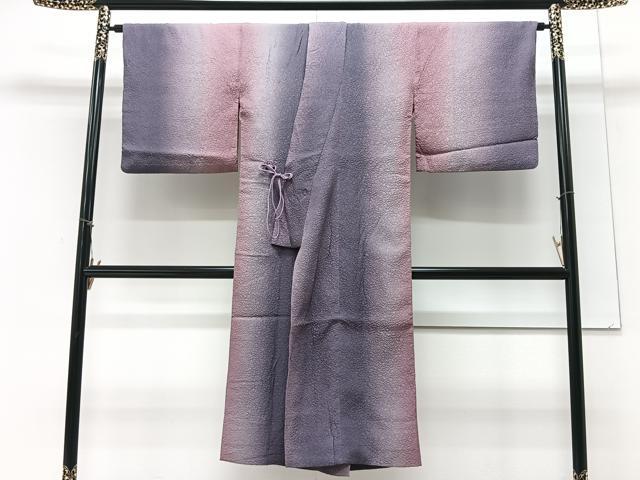 平和屋着物＃道中着　霞文　暈し染め　東急百貨店扱い　ロング丈　正絹　逸品　CAAV5707id