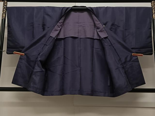 平和屋着物▽道行コート 単衣 雨コート 深紫色 洗える着物 CAAV5717id