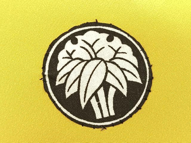 平和屋着物∞長羽織　紋付き　黄金色　正絹　逸品　CAAV5732id