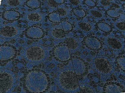 平和屋着物＃道行コート　刺繍　輪奈織　草花文　黒地　正絹　逸品　CAAV5735id
