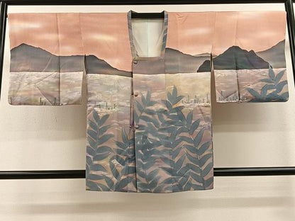 平和屋着物＃虹色創家　本郷大田子　道行コート　遠山風景文　千切屋扱い　反端付き　正絹　逸品　CAAV5745id