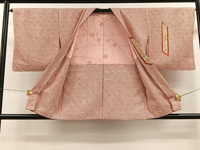 平和屋着物＃中国三大刺繍　スワトウ刺繍　汕頭刺繍　相良刺繍　羽織　絞り　短冊花文　正絹　逸品　未使用　CAAV5747id
