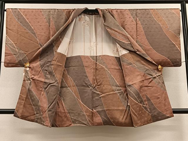 平和屋着物∞道中着 斜線紐文 正絹 逸品 CAAV5755id