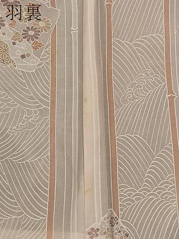 平和屋着物∞道中着 斜線紐文 正絹 逸品 CAAV5755id