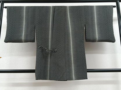 平和屋着物∞道中着　リバーシブル　幾何学文様　正絹　逸品　CAAV5756id