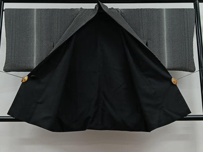 平和屋着物∞道中着　リバーシブル　幾何学文様　正絹　逸品　CAAV5756id