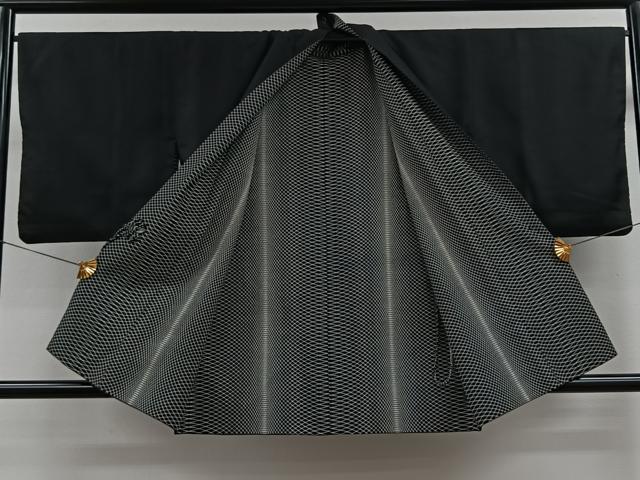 平和屋着物∞道中着　リバーシブル　幾何学文様　正絹　逸品　CAAV5756id