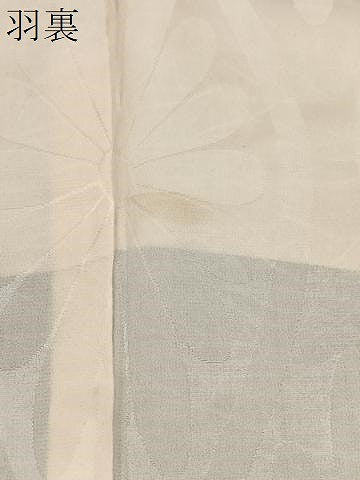 平和屋着物＃羽織　寿光織　枝花文　黒地　銀糸　正絹　逸品　CAAV5764id