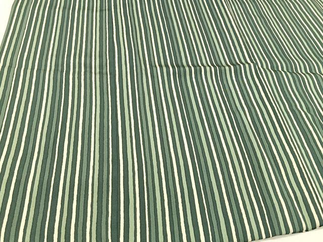 平和屋着物＃道行コート　縞　ロング丈　正絹　逸品　CAAV5766id