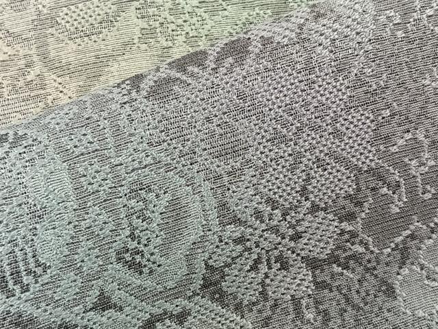 平和屋着物＃道行コート　お召地　霞草花地紋　暈し染め　ロング丈　正絹　逸品　CAAV5771id