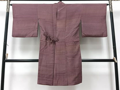 平和屋着物＃道中着　リバーシブル　霞文　暈し染め　黒地　ロング丈　正絹　逸品　CAAV5779id