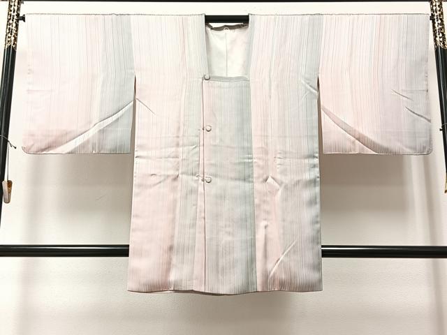 平和屋着物＃道行コート　霞間道　ロング丈　正絹　逸品　CAAV5789id