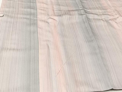 平和屋着物＃道行コート　霞間道　ロング丈　正絹　逸品　CAAV5789id