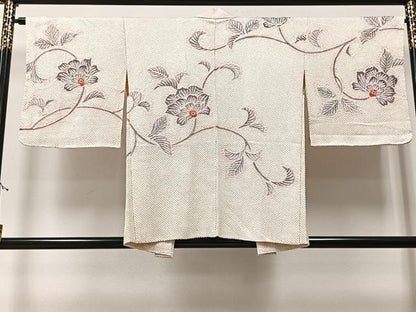 平和屋着物＃羽織　総絞り　更紗花文　正絹　逸品　未使用　CAAV5792id