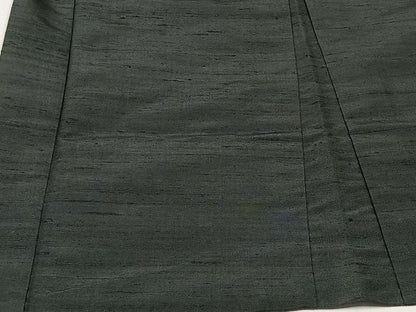 平和屋着物＃男性 長羽織 蝋色 黒地 正絹 逸品 CAAY8100gh
