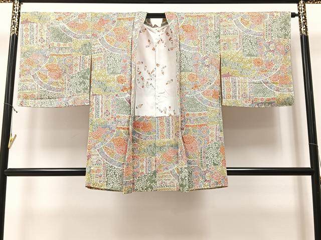 平和屋着物＃羽織　総絞り　切嵌吉祥花文　正絹　逸品　未使用　CAAV5799id