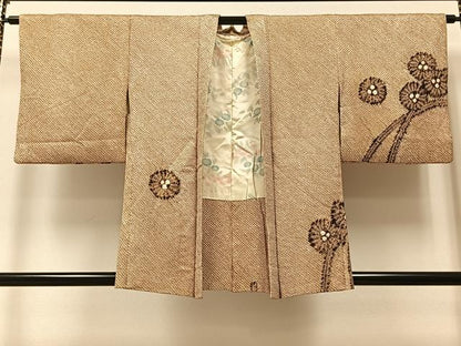 平和屋着物＃羽織　総絞り　草花文　正絹　逸品　CAAV5800id