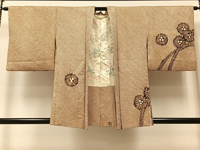 平和屋着物＃羽織　総絞り　草花文　正絹　逸品　CAAV5800id