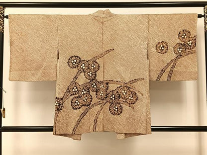 平和屋着物＃羽織　総絞り　草花文　正絹　逸品　CAAV5800id