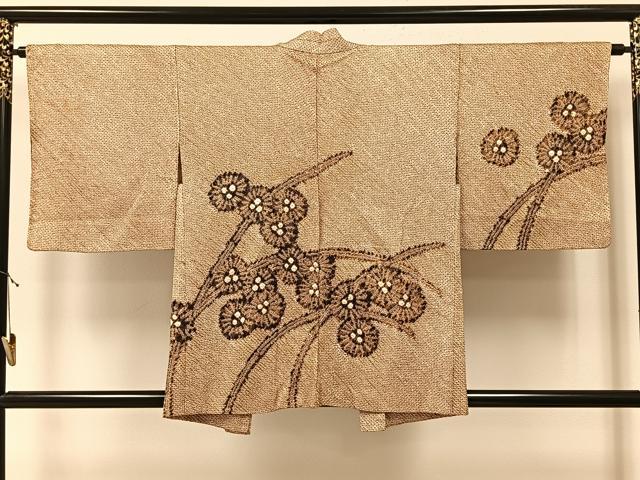 平和屋着物＃羽織　総絞り　草花文　正絹　逸品　CAAV5800id