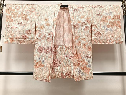 平和屋着物＃羽織 総絞り 草花文 正絹 逸品 CAAV5803id