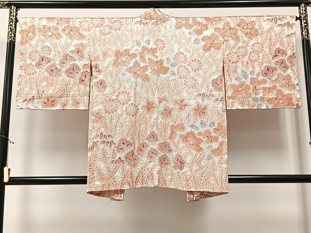 平和屋着物＃羽織 総絞り 草花文 正絹 逸品 CAAV5803id