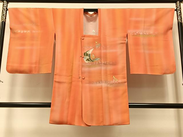 平和屋着物＃人間国宝　福田喜三郎　道行コート　刺繍　几帳人物文　暈し染め　金彩　ロング丈　正絹　逸品　未使用　CAAV5804id