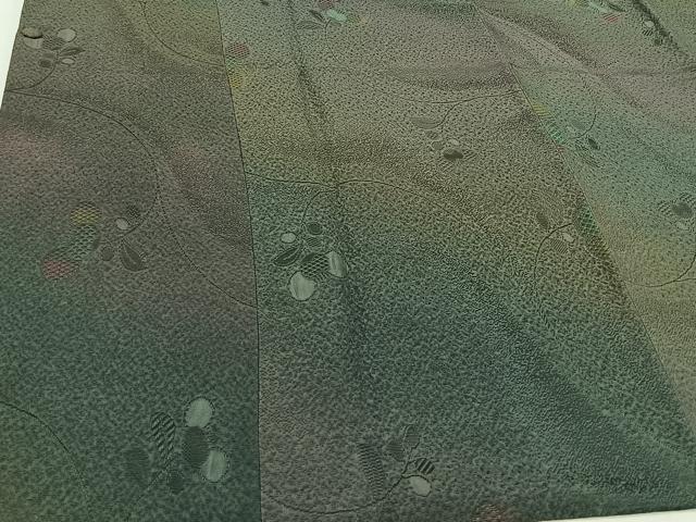 平和屋着物＃道行コート　地紋起こし　霞花唐草文　暈し染め　ロング丈　正絹　逸品　未使用　CAAV5809id