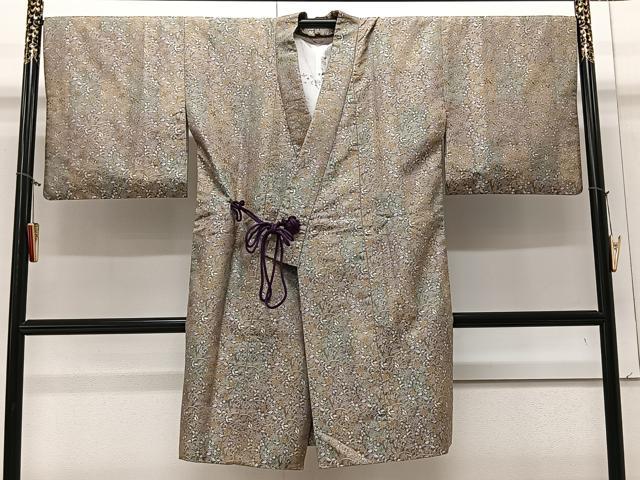 平和屋着物＃道行コート 草花文 さが美扱い ロング丈 正絹 逸品 CAAV5812id