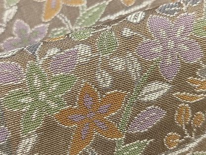 平和屋着物＃道行コート 草花文 さが美扱い ロング丈 正絹 逸品 CAAV5812id