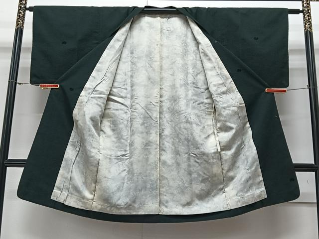 平和屋着物＃道行コート　輪奈ビロード　花唐草地紋　ロング丈　正絹　逸品　CAAV5816id