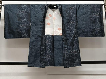平和屋着物＃本場大島紬　羽織　枝花文　正絹　逸品　未使用　CAAV5820id