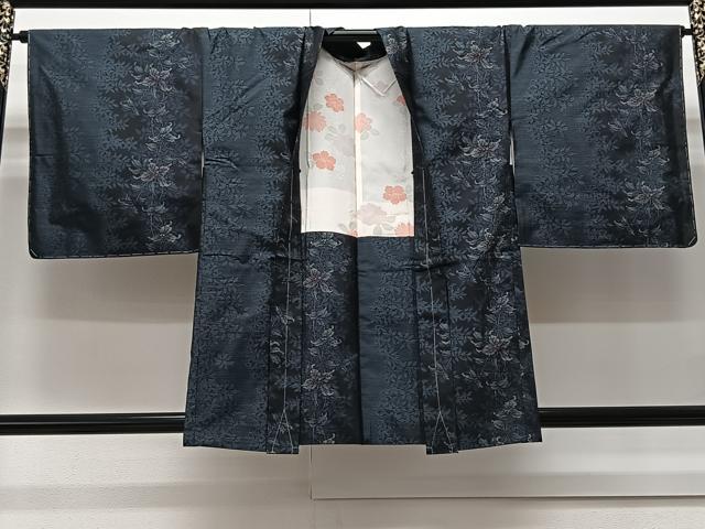 平和屋着物＃本場大島紬　羽織　枝花文　正絹　逸品　未使用　CAAV5820id
