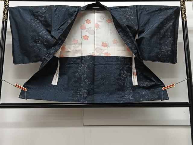 平和屋着物＃本場大島紬　羽織　枝花文　正絹　逸品　未使用　CAAV5820id
