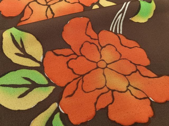 平和屋着物∞道行コート 枝花文 正絹 逸品 CAAV5827id