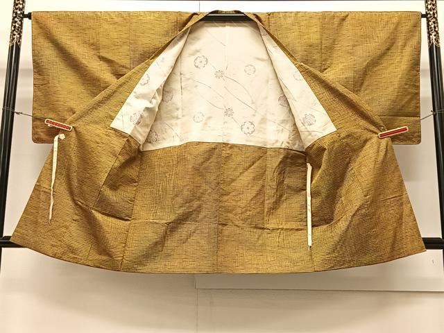 平和屋着物∞道行コート 紬地 霞文 暈し染め やまと誂製 ロング丈 正絹 逸品 未使用 CAAV5829id