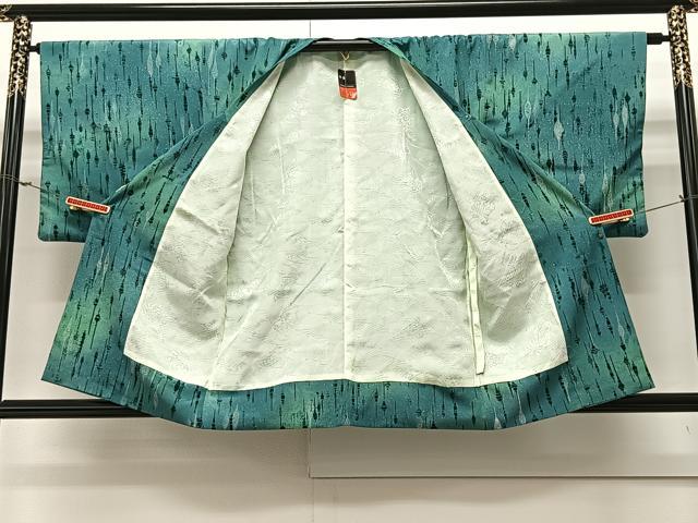 平和屋着物＃道行コート 霞駒文 暈し染め 鬼しぼ縮緬 未使用 CAAV5835