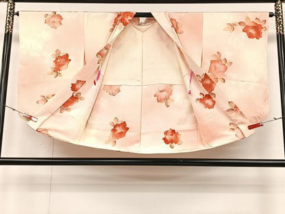 平和屋着物＃羽織　地紋起こし　草花文　暈し染め　正絹　逸品　CAAV5836id