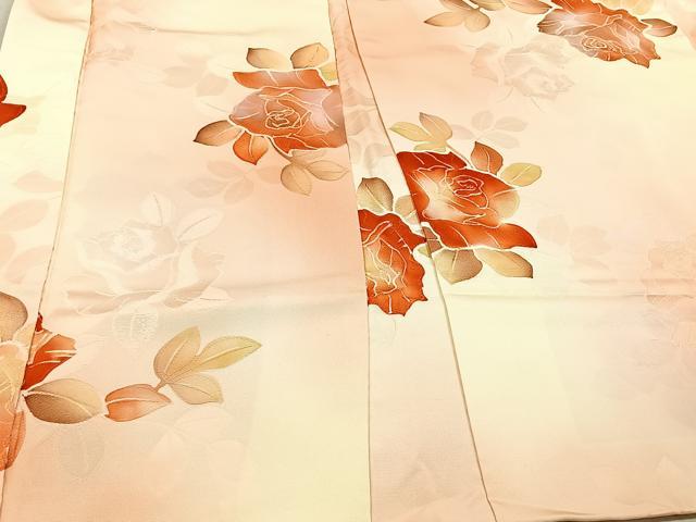 平和屋着物＃羽織　地紋起こし　草花文　暈し染め　正絹　逸品　CAAV5836id