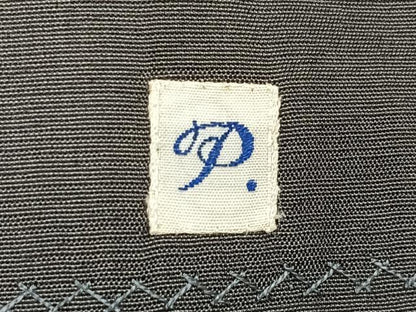 平和屋着物＃道行コート 紬地 横段文 伊勢丹扱い ロング丈 正絹 逸品 CAAV5840id
