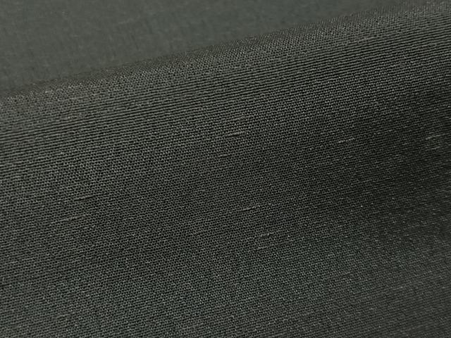 平和屋着物＃男性　長羽織　紬地　霞文　黒地　正絹　逸品　CAAV5846id