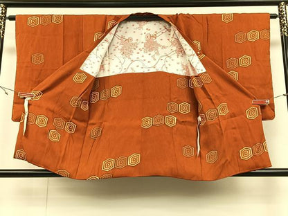 平和屋着物∞道行コート 幾何学文様 正絹 逸品 未使用 CAAV5850id