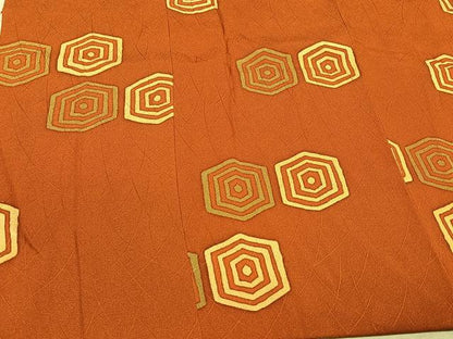 平和屋着物∞道行コート 幾何学文様 正絹 逸品 未使用 CAAV5850id