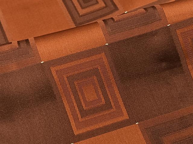 平和屋着物∞道行コート 単衣 雨コート 市松文様 ロング丈 正絹 逸品 CAAV5857id